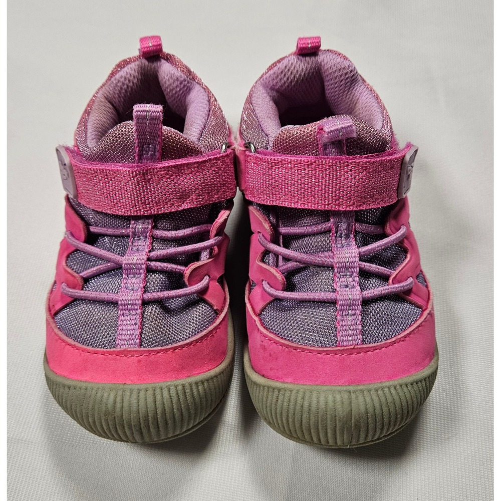 OshKosh B'Gosh Abis Size 6 Baby Toddler Pink & Purple Sandal Sneakers Walk Shoes